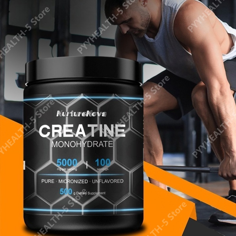 Creatine Monohydrate Powder - クレアチンモノハイドレートパウダー 1回分5000mg、100回分、純粋な微粉化サプリメント、毎日の運動サポートに