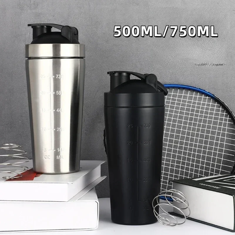 Fitness With Nutrition - ステンレス鋼プロテインシェーカーカップポータブルフィットネススポーツマグ栄養シェーカーカップ水筒ウォーターカップポータブルシェーカー