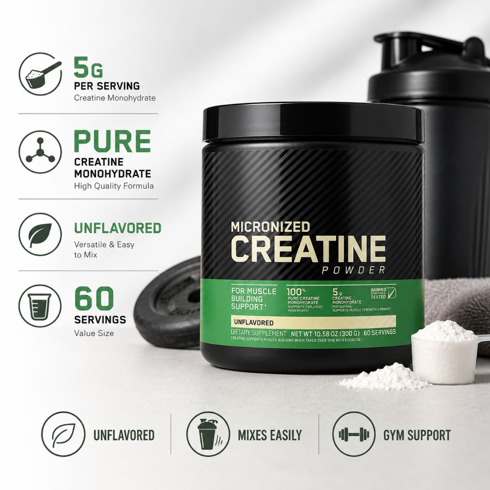Fitness With Nutrition - クレアチン一水和物パウダー 300g 筋力サポート マッスルパフォーマンス スポーツドリンク サポートフィットネス