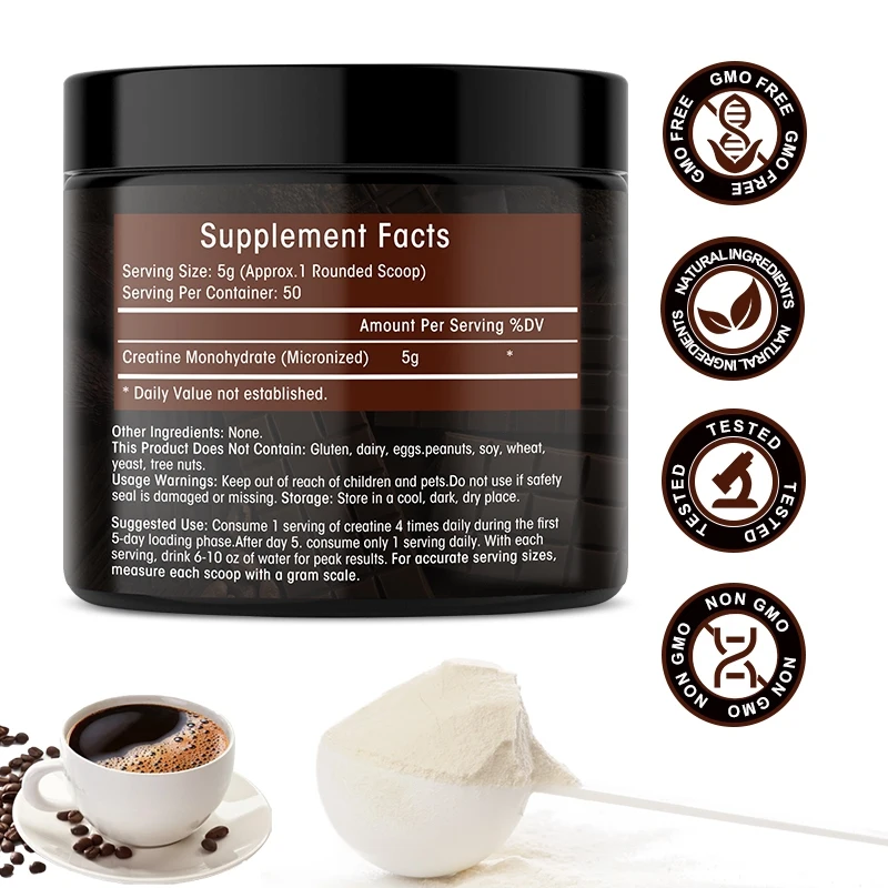 Creatine Monohydrate Powder - クシンシュ クレアチンパウダー コーヒー風味 | ワークアウト後の筋肉増強剤 |