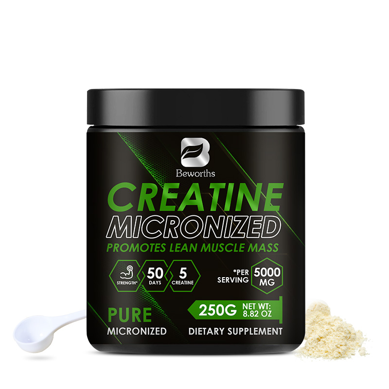 Creatine Monohydrate Powder - Beworths-トレーニング前、筋肉増強、細胞エネルギー、脳、免疫健康のための筋肉増強パウダー