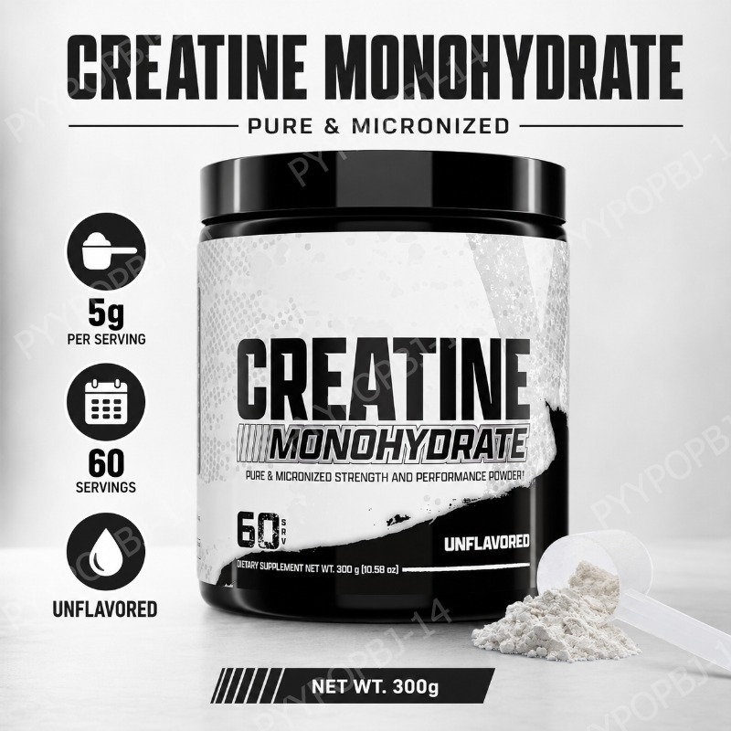 Creatine Monohydrate Powder - クレアチン一水和物パウダー 1回分5g 筋力回復をサポート 無香料 60回分 300g