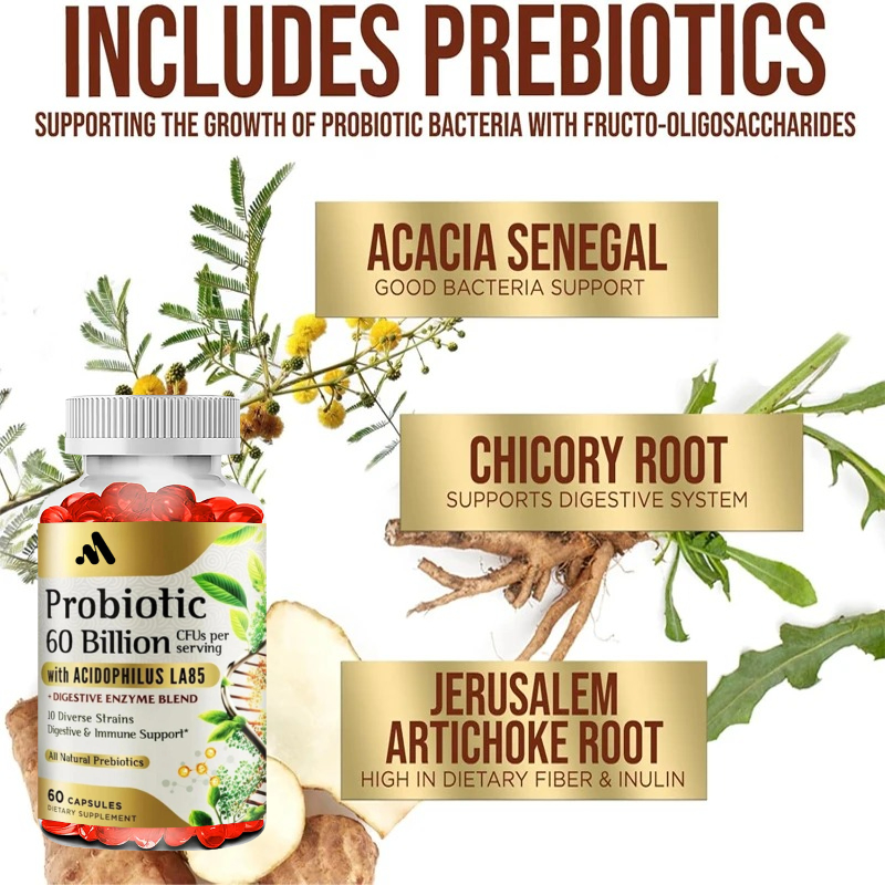 1回の摂取量には、600億個のプロバイオティクスとプレバイオ - Probiotic 60 Billion のレビューと価格