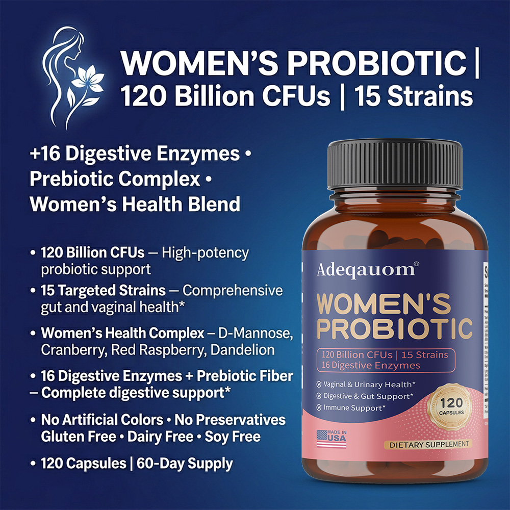 女性用プロバイオティクスカプセル 120億CFU、プレバイオ - Probiotic 60 Billion のレビューと価格