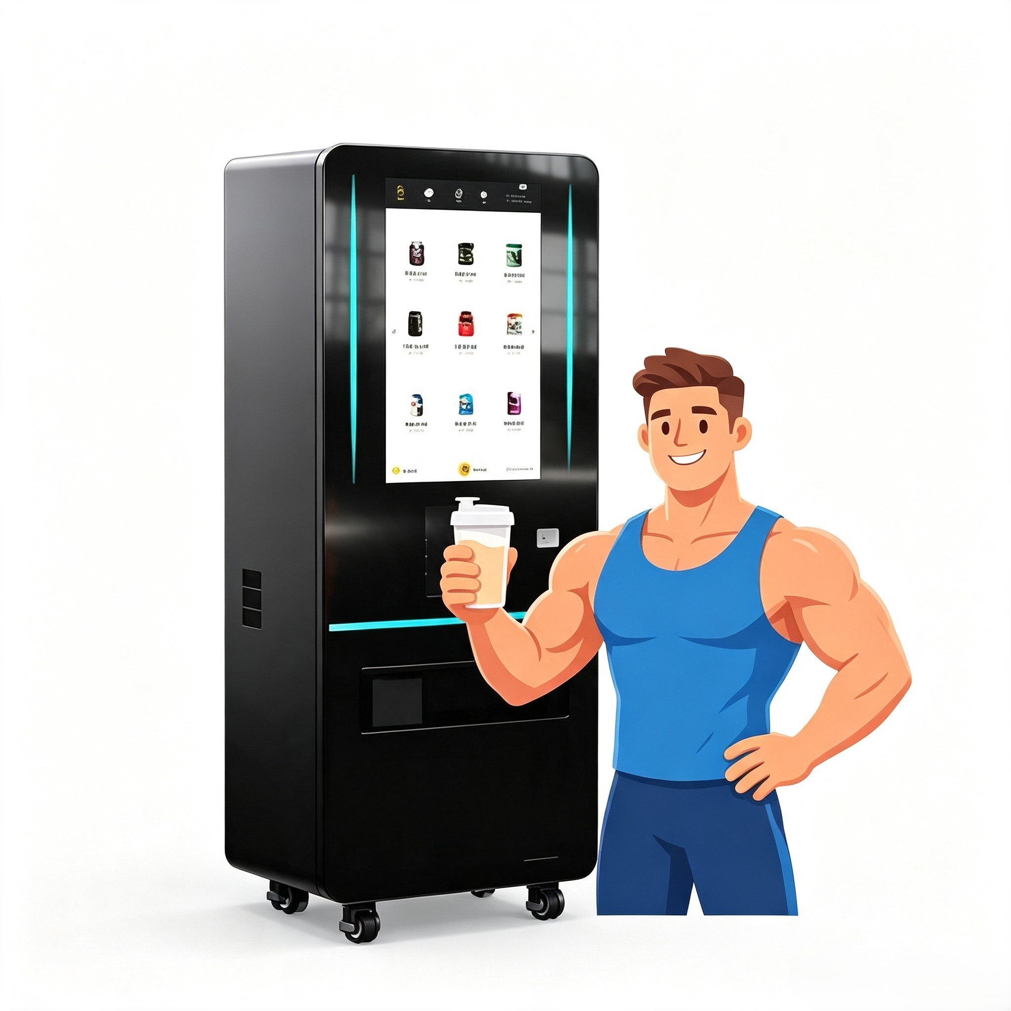 スマートホエイプロテイン自動販売機 24時間無人フィットネス - Fitness With Nutrition のレビューと価格